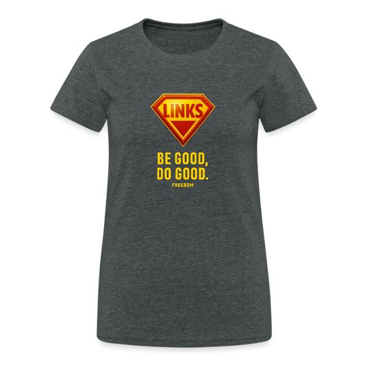 Women’s Gildan Heavy T-Shirt Peace Not War - Dunkelgrau meliert