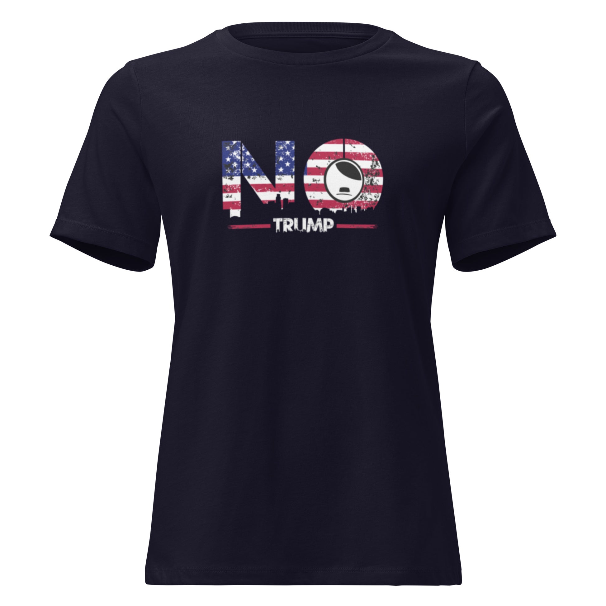 Frontansicht NO TRUMP Damen T Shirt mit dezentem Brustprint - Navy


