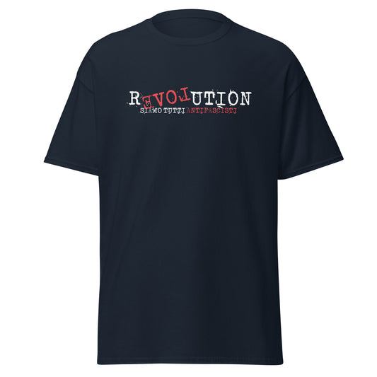 Revolution T‑Shirt Detail Siamo tutti antifascisti  Navy
