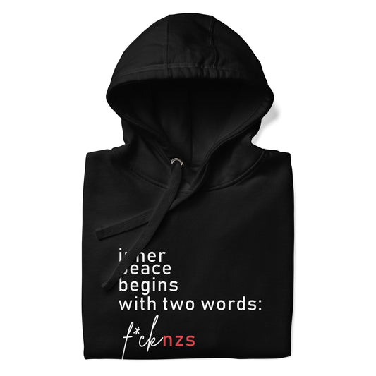 Unisex Inner Peace Hoodie schwarz Statement

