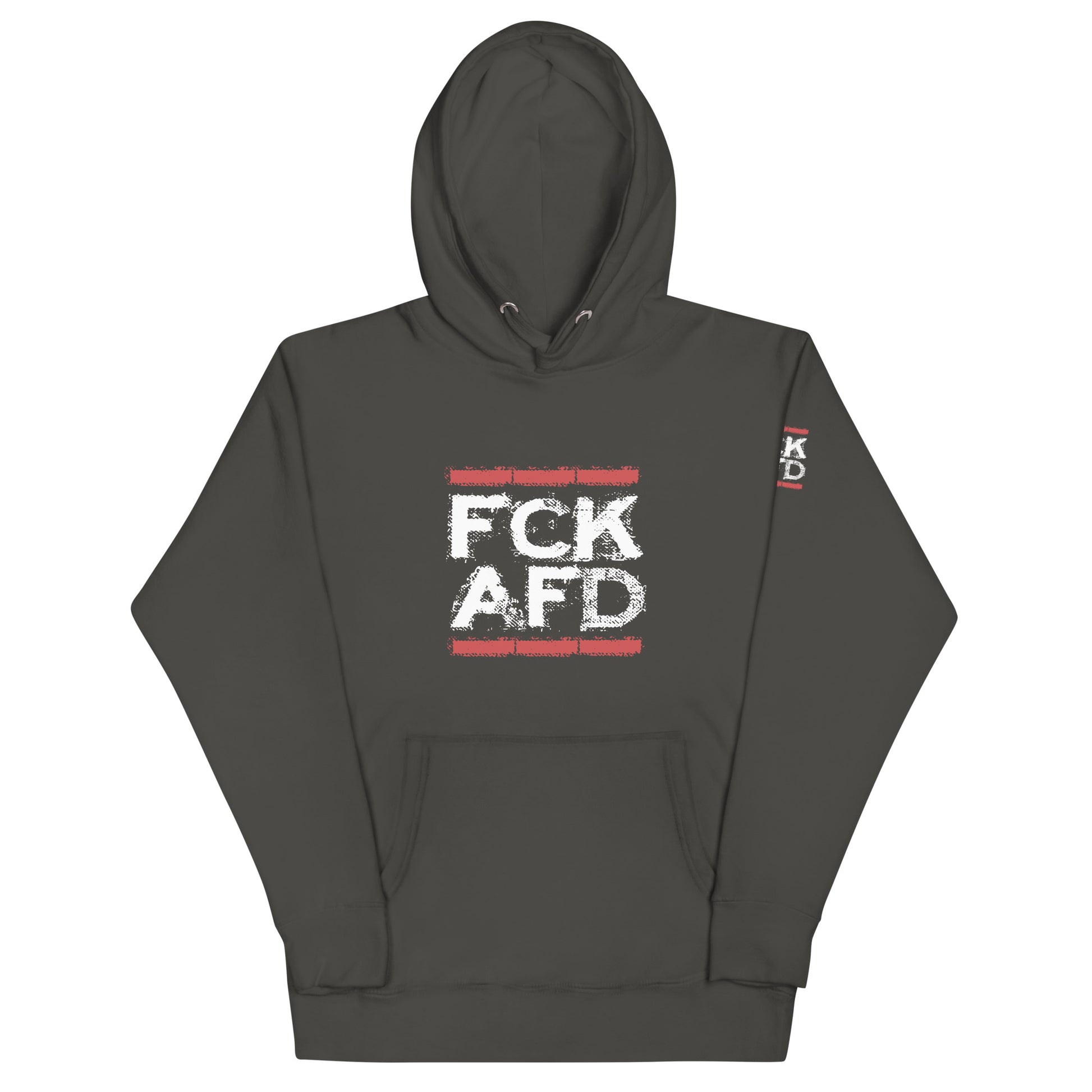 Unisex Hoodie FCK AFD mit Frontprint und Ärmelprint
