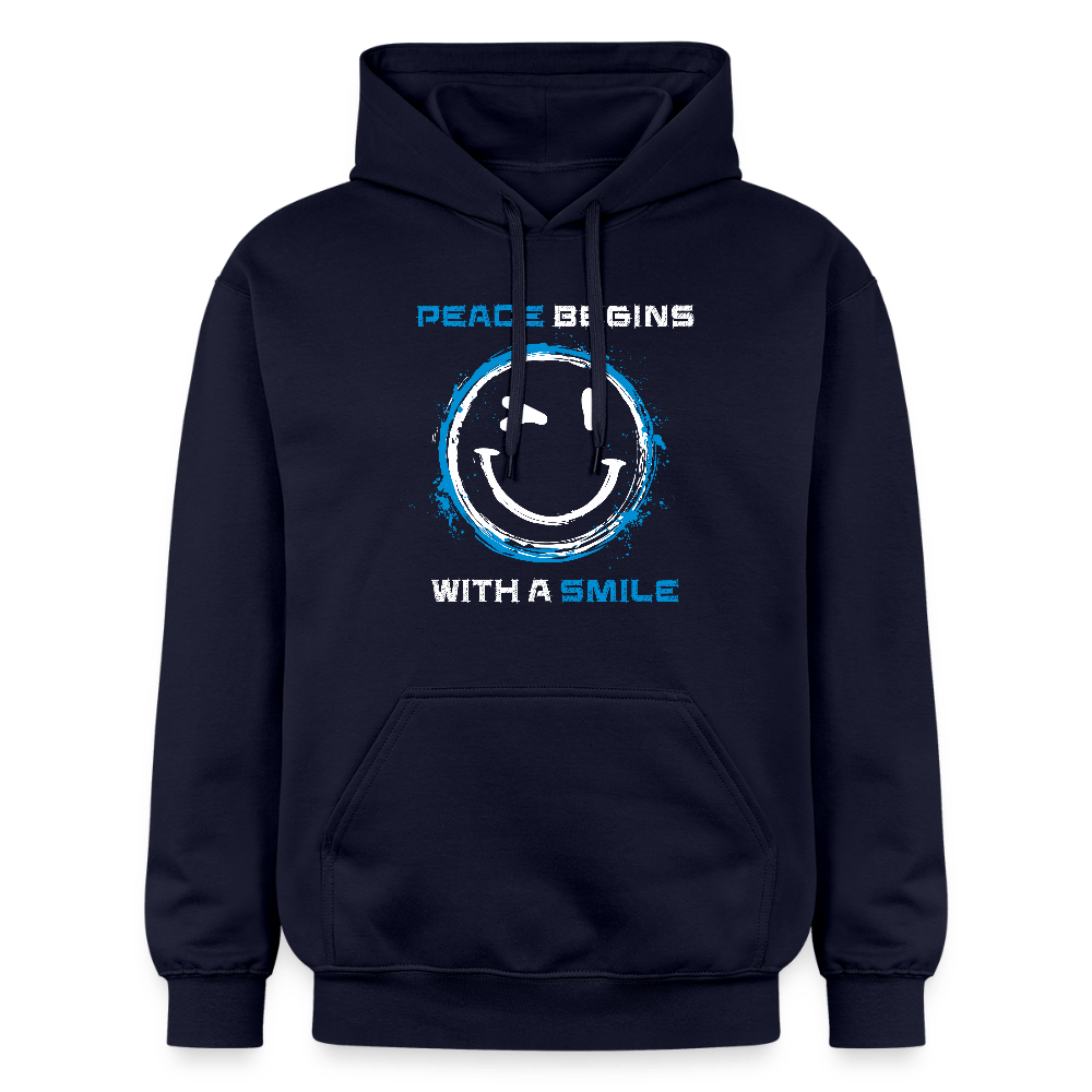 Hoodie Unisex "Peace begins with a smile" - Das kreative Statement