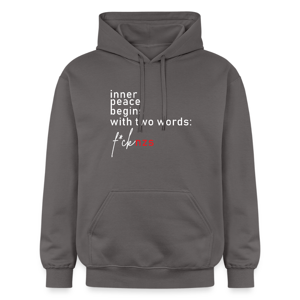 „Inner Peace Begins With Two Words: FCK NZS“ – Unisex Hoodie mit Haltung - Das kreative Statement