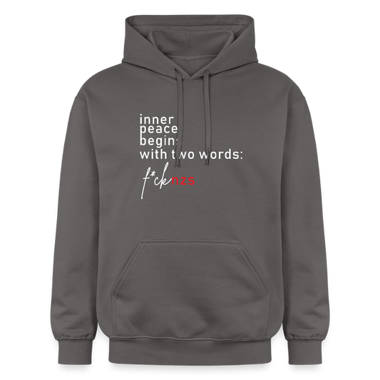 „Inner Peace Begins With Two Words: FCK NZS“ – Unisex Hoodie mit Haltung - Das kreative Statement