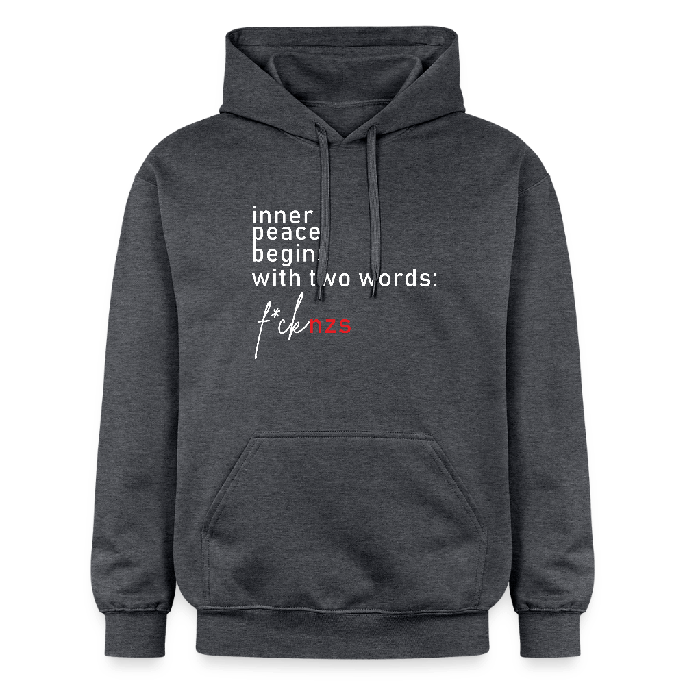 „Inner Peace Begins With Two Words: FCK NZS“ – Unisex Hoodie mit Haltung - Das kreative Statement
