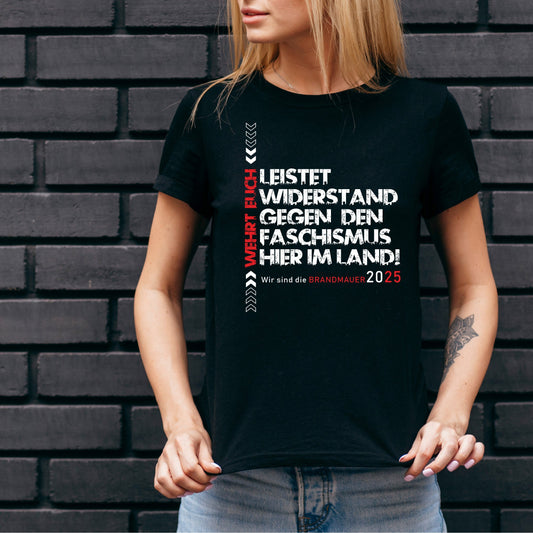 „Leistet Widerstand“ Damen T-Shirt | Statement gegen Faschismus - Das kreative Statement