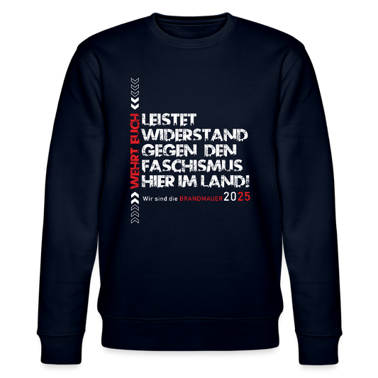 „Leistet Widerstand“ Unisex Bio Sweater| Statement gegen Faschismus - Das kreative Statement