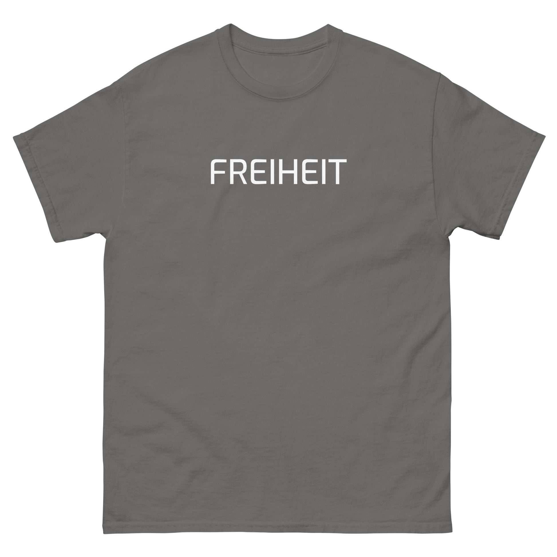  Unisex T‑Shirt Freiheit 161 in helles Heather – Statement Shirt mit Frontprint Freiheit

