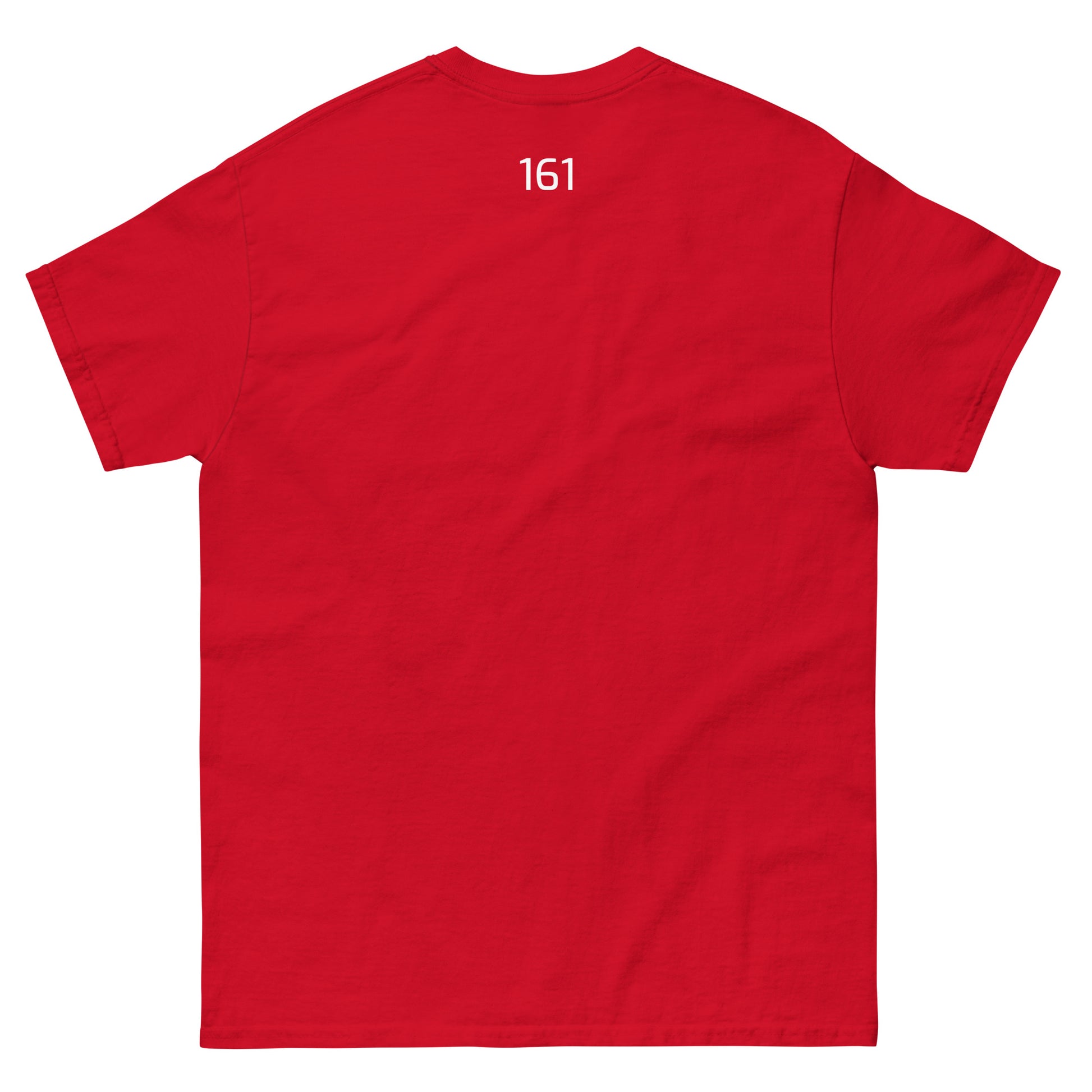 Rückenansicht Unisex T‑Shirt Freiheit 161 in Rot – Statement Shirt mit Frontprint Freiheit

