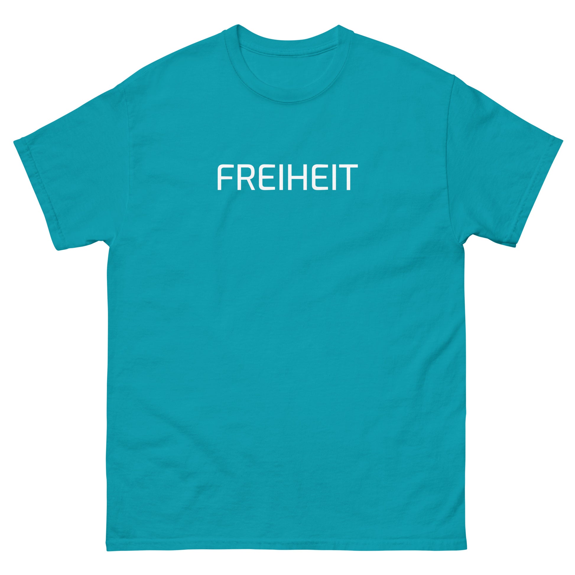 Unisex T‑Shirt Freiheit 161 in Tropical Blue – Statement Shirt mit Frontprint Freiheit

