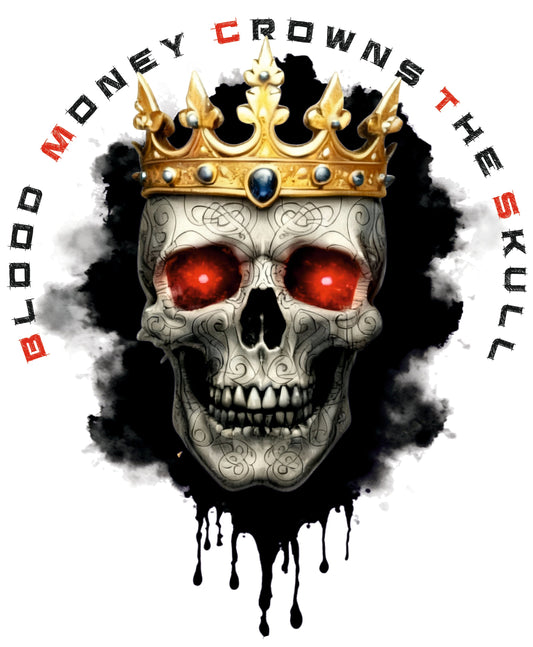 Unisex Heavy Oversize T-Shirt Blood Money crowns the skull - Das kreative Statement