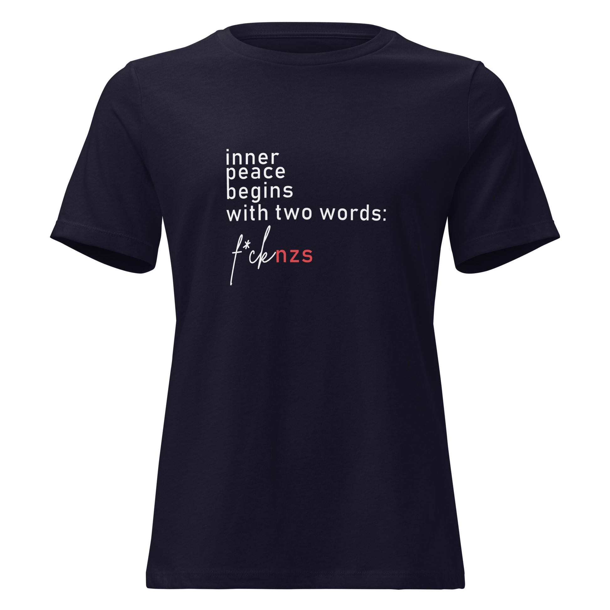 Inner Peace Damen T‑Shirt navy Statement

